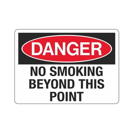 DANGER No Smoking Beyond This Point Sign